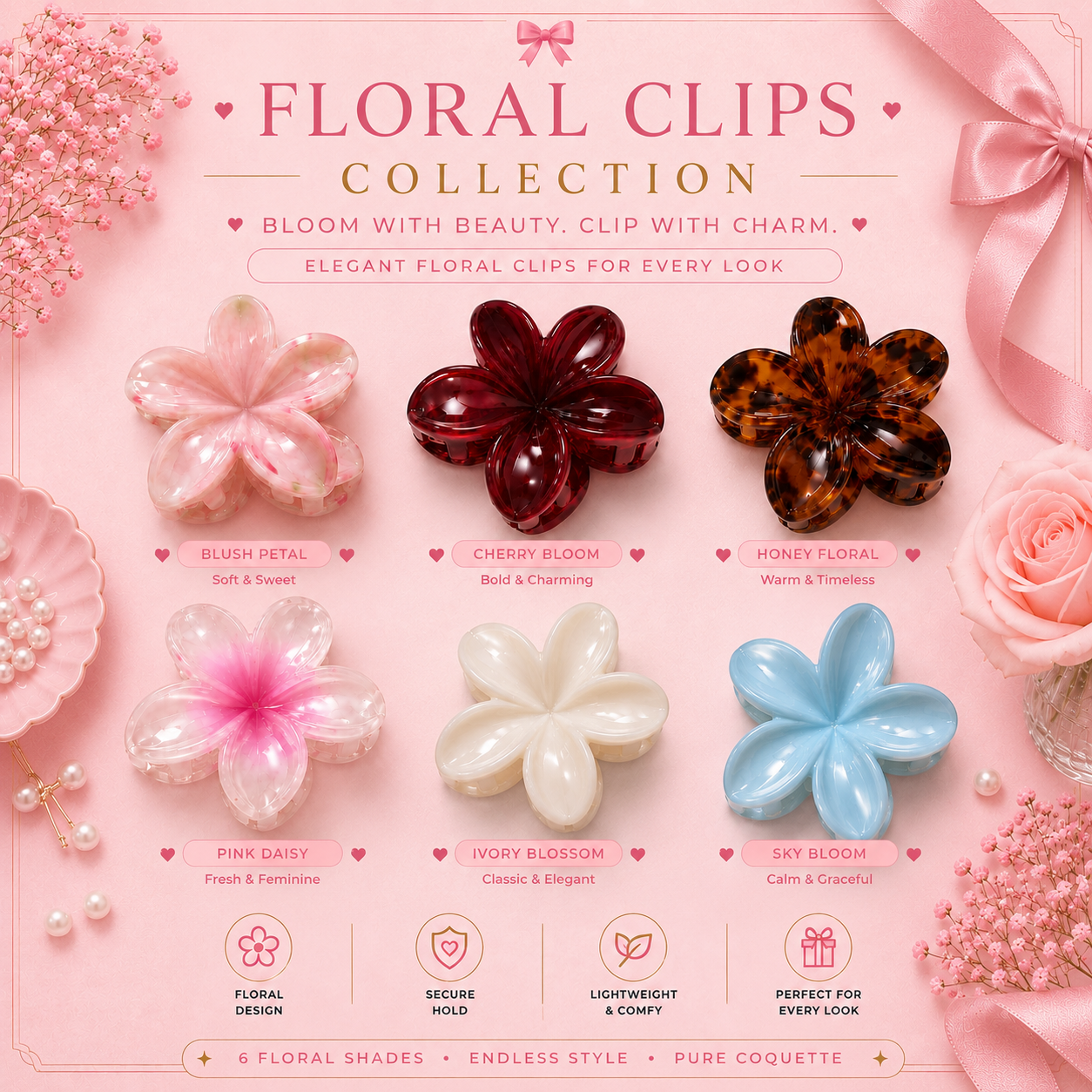 Floral Clips Collection